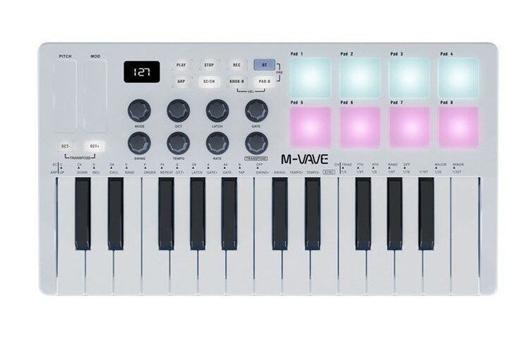 M-WAVE 25 Key USB MIDI Keyboard Controller