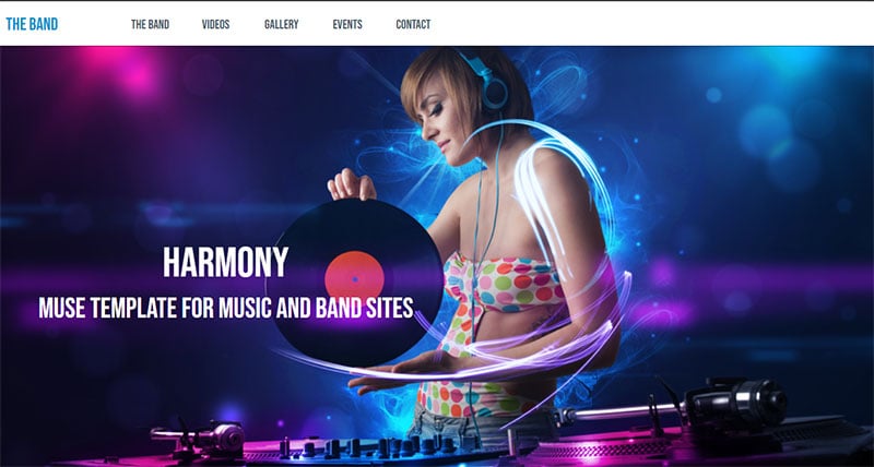 music website template